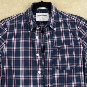 Abercrombie Kids Button Up Long Sleeve Preppy Icon Plaid Muscle Shirt Size L